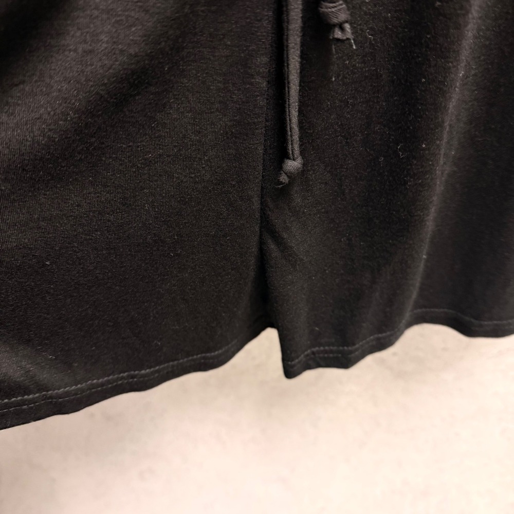 Umgee Large Women Black Minimalist Travel Elastic Drawstring Waist Soft Romper - Picture 8 of 11